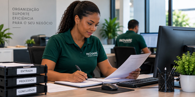 Ambiente corporativo para serviços administrativos