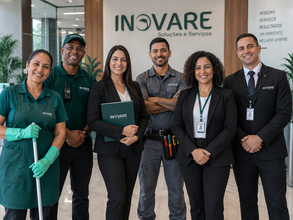 Equipe profissional reunida