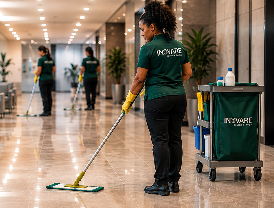 Profissional de limpeza e conservação